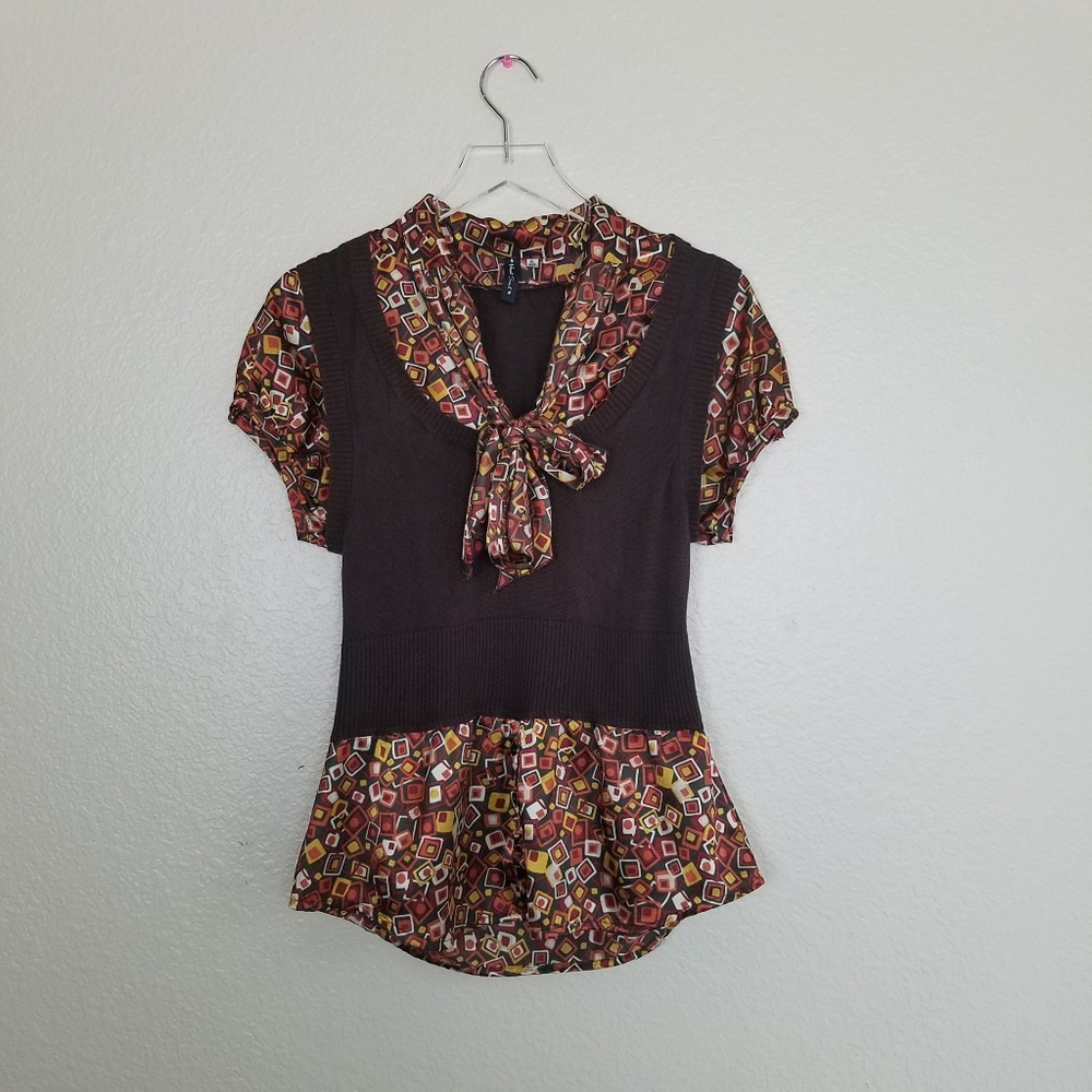 HeartSoul 70's style short sleeve shirt